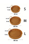 3PCS Hand-Woven Round Rattan Serving Tray with Handles Rustic Basket for Bread Coffee & Dining - 5