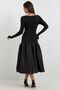 Boat Neck Fitted Midi Dress - 4