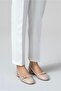 Women's Mln Beige Patent Leather Ballerinas - 7