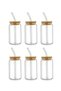 6pcs Glass Mason Jars,Drinking Glass with Bamboo Lids and Glass Straw- Glass Tumbler,500ml