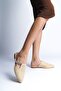 Beige Straw Pointed Toe Women's Slippers Quinoa Beige - 2