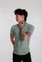 Men's Green Polo Neck Knitwear T-Shirt – Short Sleeve Modern Comfortable Fit Summer Model - 5