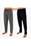 Men's Cotton Navy Blue & Antarsite 2-Piece Single Bottom Pajamas - Seasonal Pajama Bottoms