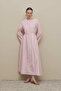 Thin Ribbed Voile Dress Pink - 2