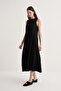 Women's Cupra Draped Cotton Dress Suit Black - 4