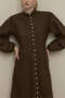 فستان بريتلي ليوكسل كتان بني - 4
