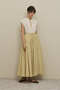 Gathered Wide Voile Skirt Light Yellow - 3