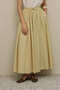 Gathered Wide Voile Skirt Light Yellow - 4
