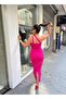 Pembe Triko Elbise - 3