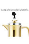 1 Liter Flask - Leakproof Button Locking Design Silver & Gold, Lightweight Durable Flask for Hot & Cold Drinks QGR10 - 2
