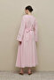 Thin Ribbed Voile Dress Pink - 6