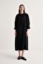 Women's Cupra Draped Cotton Dress Suit Black