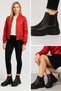 Women's Winter and Seasonal Boots Genuine Leather Orthopedic Flexible Non-Slip Sole Comfortable Wearable Shoes - 2