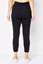 Women Regular Fit Brand Logo Sweatpants, Black - 4