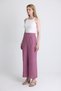 Rose High Waist Front Pleat Detail Cotton Wide Leg Pants 8014A - 6
