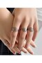 7 Pieces of Silver Color Joint Rings (Models May Vary) - 4
