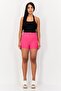 Women High Waist Solid Jegging Shorts, Fuchsia - 3