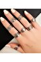 7 Pieces of Silver Color Joint Rings (Models May Vary)