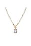 Imitation Pearl Necklace with Crystal Pendant