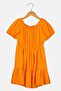 Kids Girl Plain Midi Dress, Orange