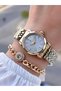 Steel Cord 2 Years Warranty 30 Mt Water Resistant Women Wrist Watch+Bracelet Hm.B26416.2