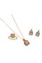 Gold Color Square-Cut Crystal Jewelry Set