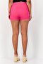 Women High Waist Solid Jegging Shorts, Fuchsia - 4