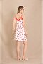 Heart Patterned, Suspended Satin Women's Nightgown 2-Piece Set - 3