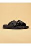 Laykly Stone Detailed Shiny Summer Model Platform Women's Platinum Slippers - 4