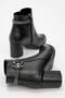 Women's Heeled Stone Boots Black Skin - 4