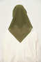 Plain Chiffon Square Scarf Light Khaki - 3