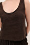 U Neck Linen Tank Top A17386 - 3