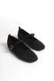 Lorenza Marlowe Black Women's Flat Stone-Finished Casual Stylish Ballet Flats