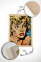 One Piece Real Raw Wooden Framed Popart Mosaic Striped Table - Model 16 - 2