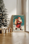 One Piece Real Raw Wooden Framed New Year Themed Painting - Model 4