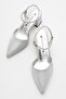 Women's Stone Heeled Shoes Silver Glitter - 3