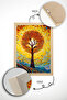 One Piece Real Raw Wooden Framed Mosaic Themed Painting - Model 12 - 4