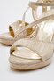 Women's Glitter Heeled Shoes Gold - 5
