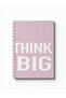 دفتر ملاحظات حلزوني مع غلافين أمامي وخلفي صلبين بتصميم Think Big - 5