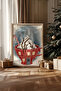 One Piece Real Raw Wooden Framed New Year Themed Painting - Model 61