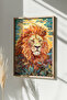 One Piece Real Raw Wooden Framed Mosaic Themed Painting - Model 24 - 2
