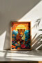 One Piece Real Raw Wooden Framed Mosaic Themed Painting - Model 7 - 3