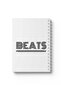 دفتر ملاحظات حلزوني مع غلافين أمامي وخلفي صلبين بتصميم Beats