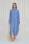 Women's Oversized Long Loose Linen Shirt Dress - 700-3282 - 6