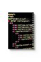 Spiral Notebook with Front and Back Hard Covers Featuring Coding Design