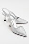 Women's High Heel Shoes Silver Triangle
