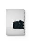 Spiral Notebook with Front and Back Hard Covers Featuring Camera Design