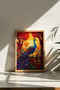 One Piece Real Raw Wooden Framed Mosaic Themed Painting - Model 10 - 3