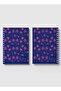 دفتر ملاحظات حلزوني مع غلافين أمامي وخلفي صلبين بتصميم Summer Meadows Blue - 4