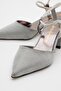 Women's Stone Heeled Shoes Platinum Sim - 3